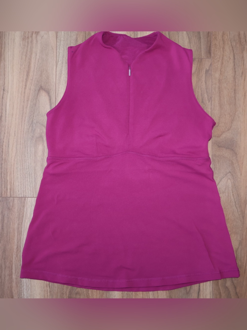 lululemon athletica Fuchsia Zip-Neck Sleeveless Tank